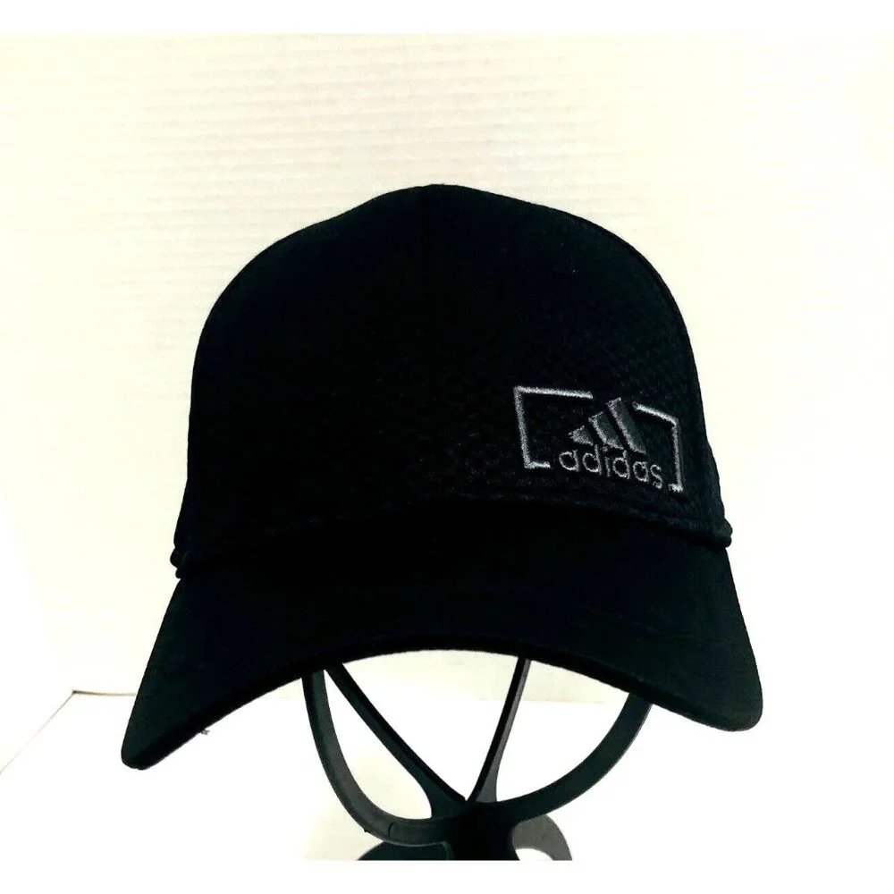 Adidas Aeroready Baseball Cap Black Honeycomb Weave S/M Moisture Wick Athleisure
